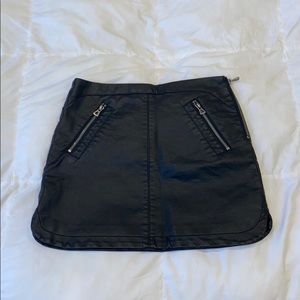 Silence + Noise Leather Mini Skirt